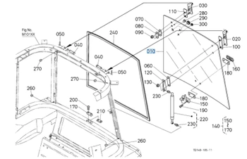 Szyba tylna Kubota TD17071020