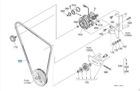 Pasek klinowy klimatyzacji Kubota 3B79179320