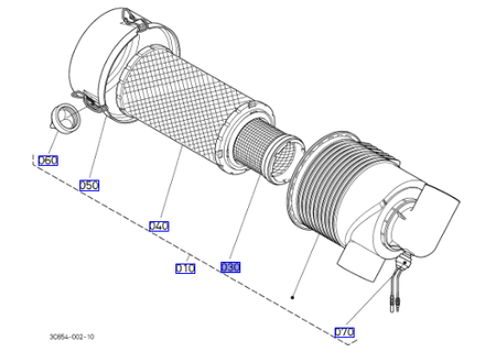 Filtr powietrza wewnętrzny Kubota 5523126150