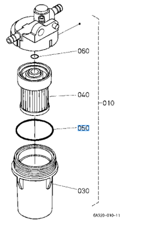 Oring filtra paliwa Kubota 6A32059940