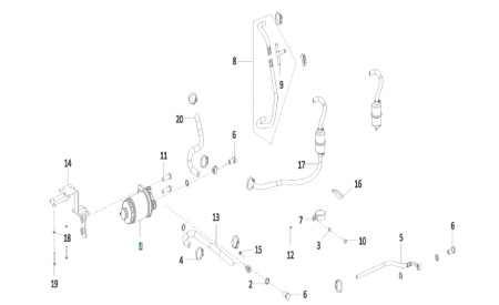 Filtr paliwa EK1-221, EK1-261 z silnikiem Mitsubishi Kubota D10562120.9