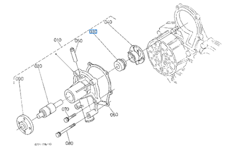 Uszczelniacz pompy wody Kubota 1624173052