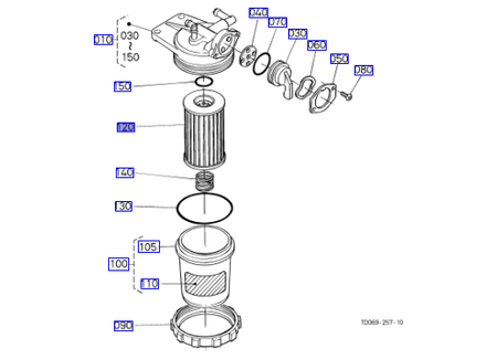 Wkład filtra paliwa Kubota 1A00143160