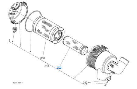 Filtr powietrza wewnętrzny Kubota 3U50311220