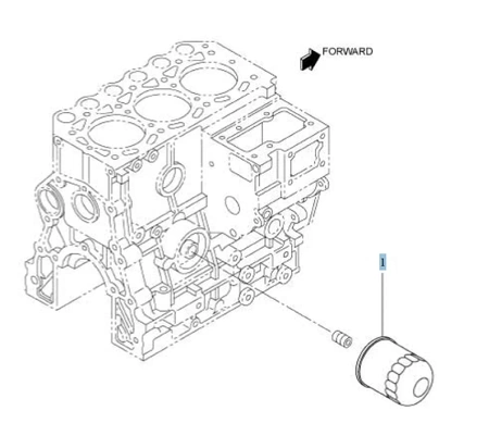 Filtr oleju Kubota D10671130.9