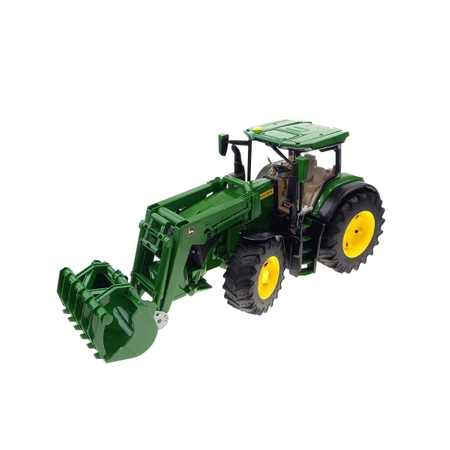 Model ciągnika John Deere 7R z ładowaczem czołowym Bruder 03151 