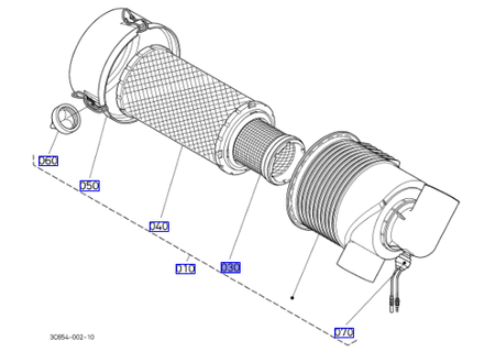 Filtr powietrza wewnętrzny Kubota 5523126150