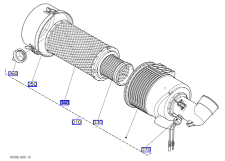 Filtr powietrza zewnętrzny Kubota 5970026112