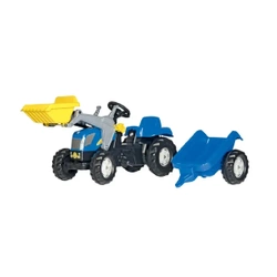 Jeździk na pedały z ładowaczem i przyczepą New Holland T6.180 Rolly Toys 02392