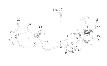 Filtr paliwa EK1-261 Kubota D10671140.9