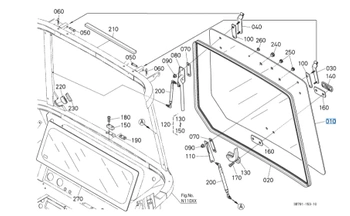 Szyba tylna Kubota 3B79170550