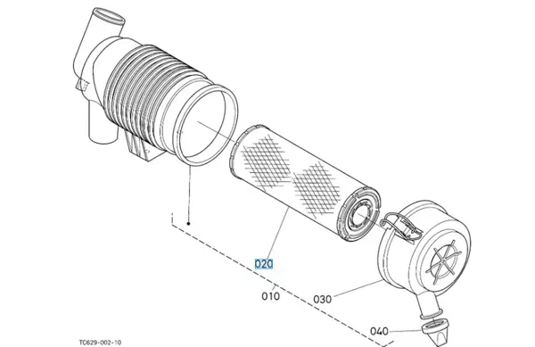 Filtr powietrza zewnętrzny Kubota TA04093230