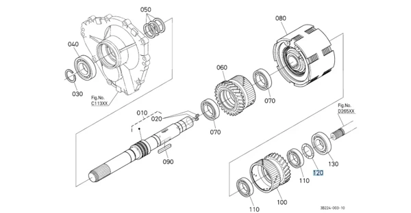 Podkładka wałka sprzęgła Kubota 3135122830